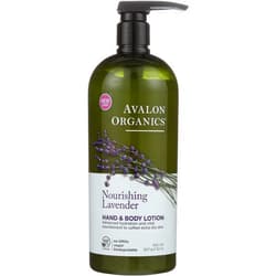 Avalon Organics Hand & Body Lotion, Nourishing Lavender, 32 Oz