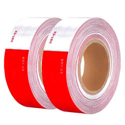 UIOCSSC DOT-C2 Reflective Tape 2 Inch x 200 Feet Reflective Safety Tape Red White Conspicuity Safety Reflective Tape Outdoor Waterproof for Trailers