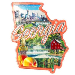 Mad Mags Premium Georgia State Magnet, Collectible Souvenir Accessory for Fride, Whiteboard and More, Approximately 2 Inches