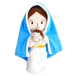 Yelakey Jesus Plush Doll Guardian Angel Stuffed Animal with Wings Baptism plushie Toy Gifts for Kids for Christening Religious Easter