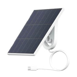 CURISEE 2W Solar Panel for Security Camera USB-C Port Continuous Power Supply with 6.5ft Charging Cable,IP65 Weatherproof, 90° Adjustable Mounting