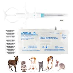 VENREA 2 Packs 1.4x8mm, VENREA Universal Pet Microchip 134.2khz Registration Animal Implant Chip FDX-B Pet ID Microchip for The Management and Tracking of Dog Cat Cow Pig Rabbit Pigeon Fish
