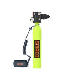 SMACO Mini Scuba Tank 0.5L Portable Diving Tank Support 6 Minutes of Underwater Breath, Small Scuba Tank Pony Bottle for Free Diving Within 33ft or Used as Backup Air Within 100ft