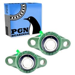 PGN Bearings PGN UCFL205-16 Pillow Block Bearing - Pack of 2 Flange Mounted Pillow Block Bearings - Chrome Steel Bearings with 1