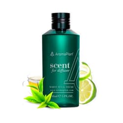 Aromaplan Hotel Scents White Tea & Thyme 5 Fl Oz (148ml), Home Luxury Aroma & Hotel Fragrance Diffuser Oil- Hotel Diffuser Oil for Aromatherapy- USA Made, Bigger Bottle, Bolder Aroma & Longer Lasting