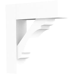 Ekena Millwork BKTP03X16X16OLY05 Standard Olympic Architectural Grade with Block Ends PVC Brackets, 3