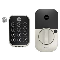 Yale Security Yale Assure Lock 2 Touch Deadbolt, Satin Nickel Keyless Entry Door Lock with Touch Digital Keypad and Fingerprint Scanner, (No Wi-Fi), YRD450-F-BLE-619