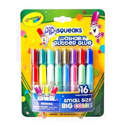Crayola Pip-Squeaks Washable Glitter Glue 16/Pkg-