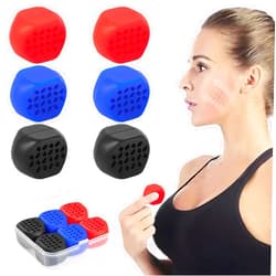 HUIRUSO Jaw Exerciser for Men, 6Pcs Jawline Exerciser, Natural Face & Neck Lifting Exercise, Jaw Exerciser Face Slimmer Double Chin Reducer That Works for Men & Women, 3 Strengths (40lbs, 50lbs, 60lbs)