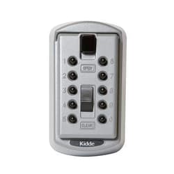 Kidde AccessPoint 001170 KeySafe Original Slimline Push Button Combination Permanent Key Lock Box, 2-Key, Titanium Gray