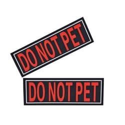 Dogline Do Not Pet Patches for Harness and Vest Removable 3D Rubber Patches with Hook Backing for Small Medium or Large Working Dogs 1