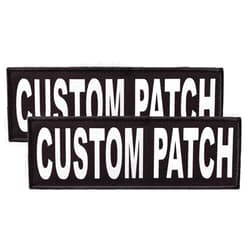 Dogline Custom Patch with Glitter Letters for Dog Vest Harness or Collar Customizable Bling Text Personalized Patches with Hook Backing Name Agility Service Dog ESA 2 Patches X White Text