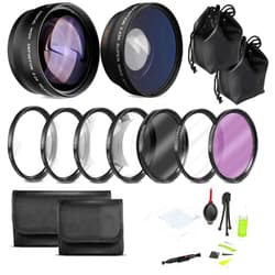 OPTURA HD OPTICS for Sony TRV-68 Camcorders 37MM Size Lens and Filters Kit,0.43x Wide Angle Lens,2.2X Telephoto Lens, Close-Up Macro Lenses
