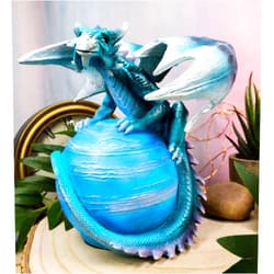 Ebros Gift Ebros Guardian Sentries of The Galaxy Orbital Planet Dragon Figurine Mythical Fantasy Celestial Solar System Dragons Sculpture (Mercury Terrestrial Blue Drake)