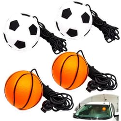 RONGWI 4 Pack Garage Parking Aid,Garage Car Stop Indicator,Garage Parking Assist Stop Ball,Parking Ball Guide System,Double Car Parking Aid with Telescopic Adjustable Length(Basketball+Soccer Shape)