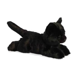 Aurora® Adorable Mini Flopsie™ Twilight Cat™ Stuffed Animal - Playful Ease - Timeless Companions - Black 8 Inches