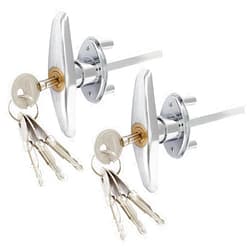 Bonsicoky 2 Pack Garage Door T-Handle Lock with 8 Keys, T-Handle Universal Replacement Lock for Garage Camper Door, Silver
