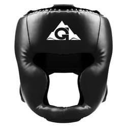 GROOFOO Boxing Headgear for Kids Adults, PU Leather Boxing Helmet for Traning Kickboxing MMA Muay Thai Sparring Martial Arts Karate Taekwondo