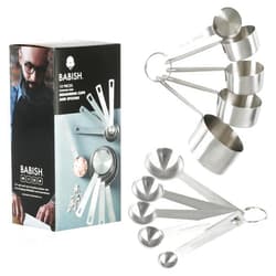 Babish 10-Piece Stainless Steel Measuring Cups & Spoon Set