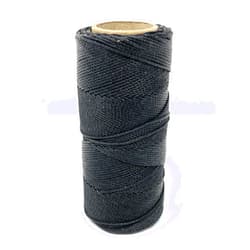Fanfarria Linhasita Waxed Cord 1.5mm Black Macrame Made in Brazil PE-6/100G TEX 861 Preto 116 Meters