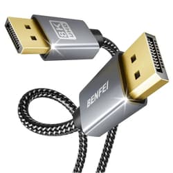 BENFEI 8K DisplayPort to DisplayPort 6 Feet Cable [VESA Certified] Support 8K@60Hz, 4K@144Hz, Aluminum Shell Nylon Braided