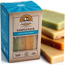 Honey Sweetie Acres Travel Size 4 Pack Goat Milk Soap All Natural Handmade Unscented Goats Milk Soap 4 Scents