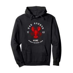 Fun Things To Wear Vintage Acadia National Park Bar Harbor Maine Lobster Funny Pullover Hoodie
