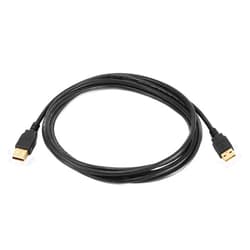Monoprice USB 2.0 Type-A Male to Type-A Male Cable - Gold Plated, For Data Transfer Hard Drive Enclosures, Printers, Modems, Cameras and More, 28/24AWG, 10 Feet, Black