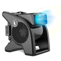Lasko U15617 High Velocity Pro-Performance Pivoting Utility Fan for Cooling, Ventilating, Exhausting and Drying at Home, Job Site and Work Shop, 14.5, Black, Grey