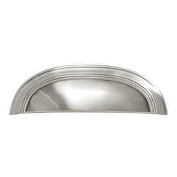 Hickory Hardware 1 Pack Solid Core Kitchen Cabinet Pulls, Luxury Cabinet Handles, Hardware for Doors & Dresser Drawers, 3 Inch & 3-3/4 Inch (96mm) Hole Center, Satin Nickel, American Diner Collection