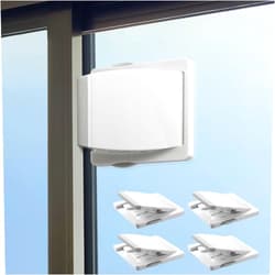 ZRFCXE Sliding Door Lock, 4 Pack Child Safety Sliding Glass Door Lock for Sliding Glass Doors, Sliding Windows, Sliding Closet, etc. Easy to Installation Provides More Security for Your Baby and Pets