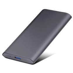 POENOWNE External Solid State Drive 2000GB Protable SSD External Hard Drive high Speed USB 3.1 Type-C External SSD Hard Drive 2000GB Compatible with PC, Laptop, Desktop and Mac (Black) 2TB Black