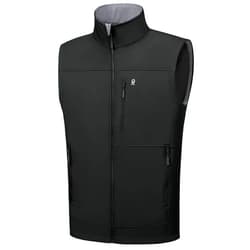 Little Donkey Andy Men's Golf Vest Warm Fleece Lining Hiking Vests Zip Up Sleeveless Outerwear Jacket