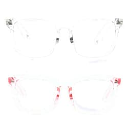 Teumire Kids Blue Light Blocking Glasses for Boys Girls Square Computer Gaming Unbreakable TR90 Eyeglasses 2 Pack