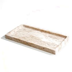 FutureStone 100% Natural Luxury Marble Small Hand Towel Tray Holder Organizer, Makeup Bathroom Holder,Bathroom Sink Vanity Trays
