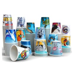 ART KUPS COLOR YOUR WORLD ART KUPS Art Kups [ 2.5 oz - pack of 300 ] Paper Cups - Small Recyclable Bathroom Cups | Disposable Mini Mouthwash Cups | Espresso | Rinse & Gargle Cups for Kids | Party Cups | Doesn't fit into Dixie dispenser