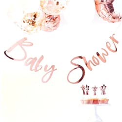 Ginger Ray Rose Gold Baby Shower Bunting Party Decoration Banner Twinkle Twinkle
