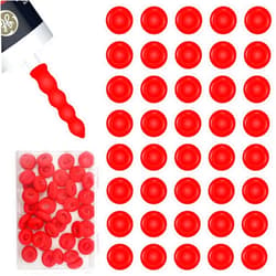 Yasdyri 40 Pack Caulk Cap for Seal Caulking Tubes Caulk Saver Caps for Sealing and Preserving Open Caulking Tube Caps Caulk Sealer Saver Caulking Tube Covers Tube Caps (Red)