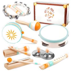 Aliex Toddlers Musical Instruments-Baby Montessori Wooden Musical Toys for Toddlers 1-3 Year Old,Kids Percussion Instruments Toy for 1 Year Boy&Girls,Christmas Birthday Gift for 1-3-5+ Year Old