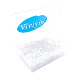 Vivixin 600pcs Earring Backs, Earring Backings, Safety Back Pads Backstops Stopper, Clear Rubber Plum Flower Shape Plastic Secure Kit