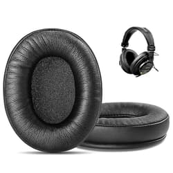 G GVOEARS Replacement Ear Pads for Sony MDR 7506, GVOEARS Earpads Cushions Noise Isolation Headphone Pads for Sony MDR V6 / MDR V7 / MDR-CD900ST with Soft Protein Leather, Durable Memory Foam (Black)