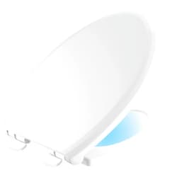 Delta Faucet 813902-N-WH Sanborne Elongated Nightlight Toilet Seat with Slow Close and Quick-Release, White