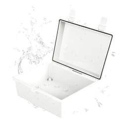 Iron Forge Cable Waterproof Junction Box Extra Large - Outdoor Electrical Enclosure - ABS Plastic Project Boxes Weatherproof Hinged Light Gray Panel Cover - IP65 Size 16