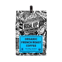 RISE UP COFFEE ROASTERS Organic French Roast, Certified Fair Trade Organic Coffee, 12 oz, Whole Bean