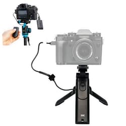 JJC Handheld Shooting Grip Tripod with Removable Wireless Remote Control Replace RR-100 & RM-CB2 for Fuji X-M5 X100VI XS20 XH2 X-H2S XT5 XT4 XT3 XT30II XS10 XE4 X100V X100F GFX 100S 50S II Olympus OM-1