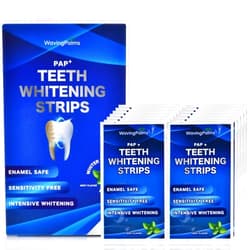 Waving Palms Sensitive Teeth Whitening Strips Kit: Professional Dental Whitening Set - 14 Hydrogen Peroxide-Free Treatments for Whiter Teeth - Effective & Gentle Teeth Whitener (28 PCS)