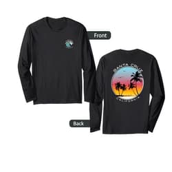 OC Surf Style Santa Cruz California Sunset Circle Long Sleeve T-Shirt