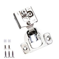 HTCELLE Soft Close Cabinet Hinges, HTCELLE 50 Pack 25 Pair 1/2 inch Overlay Self Slow Closing Door Hinges for Kitchen Cabinets, Face Frame Cabinet Concealed Hinges with Built-in Damper, 3 Way Adjustability