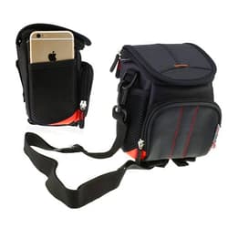 Navitech Black Portable Binocular Shoulder Bag - Compatible with The ANDSTON 8 x 21 Small Binoculars