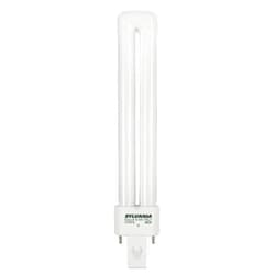 LEDVANCE Sylvania DULUX 9W Single Compact Fluorescent Lamp, G23 2-Pin Base, 5000K Daylight, 1 Pack,White